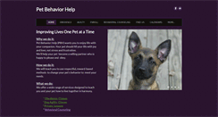 Desktop Screenshot of petbehaviorhelp.com