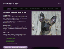 Tablet Screenshot of petbehaviorhelp.com